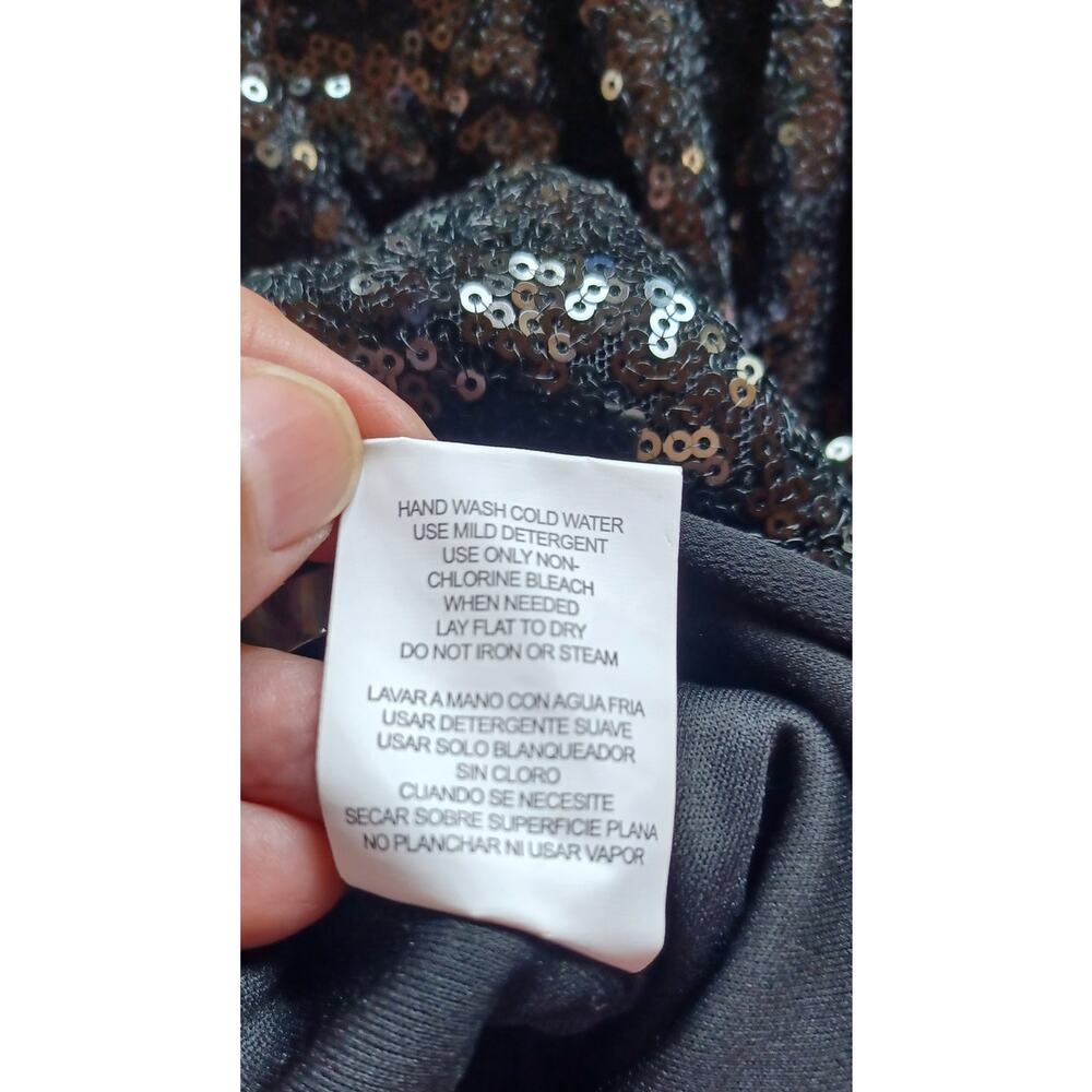 Speechless Black Sequin Cocktail Dress Women’s Large Vegas Outfit Club Birthday - Picture 8 of 8